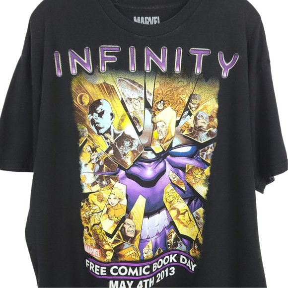 Marvel Infinity T Shirt Sz XL Free Comic Book Day May 4th 2013 Black Mad Engine - Picture 7 of 8
